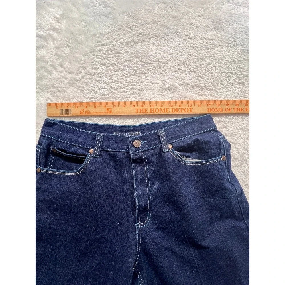VTG JINZU Denim Dark Jeans 34x30 wide leg Y2K. street wear‎
